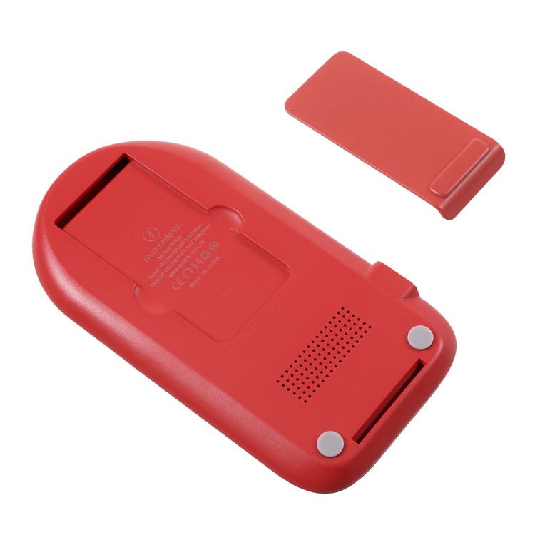 GOLF WQ6 2-Coil 10W Fast Qi Wireless Charging Stand for iPhone X/8/Galaxy S9/S8 Etc - Red-11