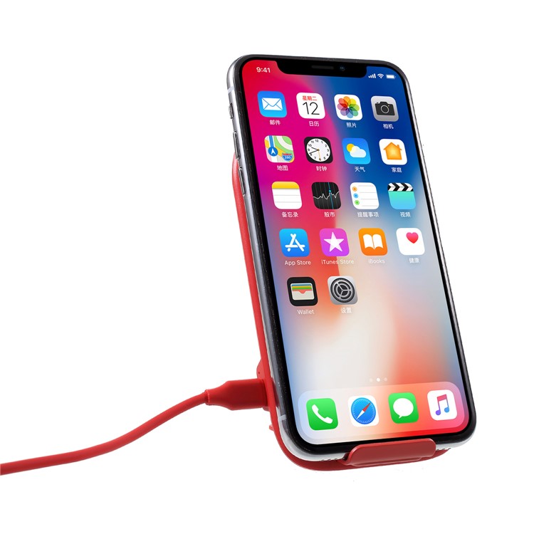GOLF WQ6 2-Coil 10W Fast Qi Wireless Charging Stand for iPhone X/8/Galaxy S9/S8 Etc - Red-5