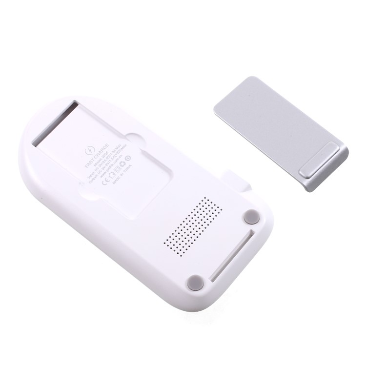 GOLF WQ6 2-Coil 10W Fast Charging Qi Wireless Charger Bracket for iPhone X/8/Galaxy S9/S8 Etc - White-10