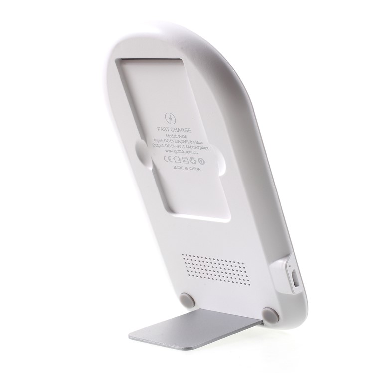 GOLF WQ6 2-Coil 10W Fast Charging Qi Wireless Charger Bracket for iPhone X/8/Galaxy S9/S8 Etc - White-9