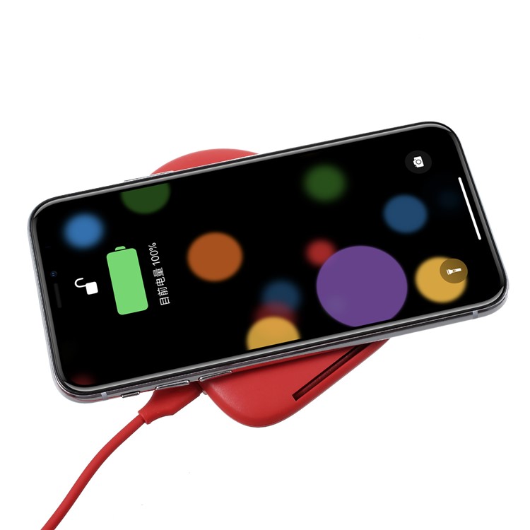 GOLF WQ7 Single Coil 5W Qi Wireless Charging Stand for iPhone X/8/Galaxy S9/S8 Etc - Red-2