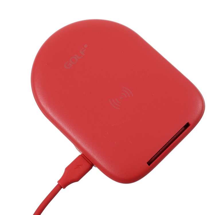 GOLF WQ7 Single Coil 5W Qi Wireless Charging Stand for iPhone X/8/Galaxy S9/S8 Etc - Red-3