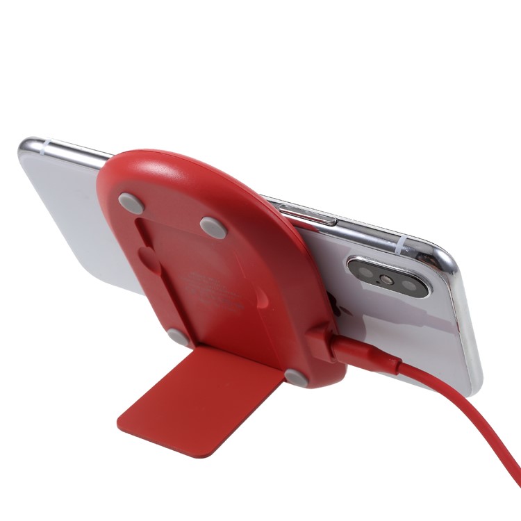 GOLF WQ7 Single Coil 5W Qi Wireless Charging Stand for iPhone X/8/Galaxy S9/S8 Etc - Red-7
