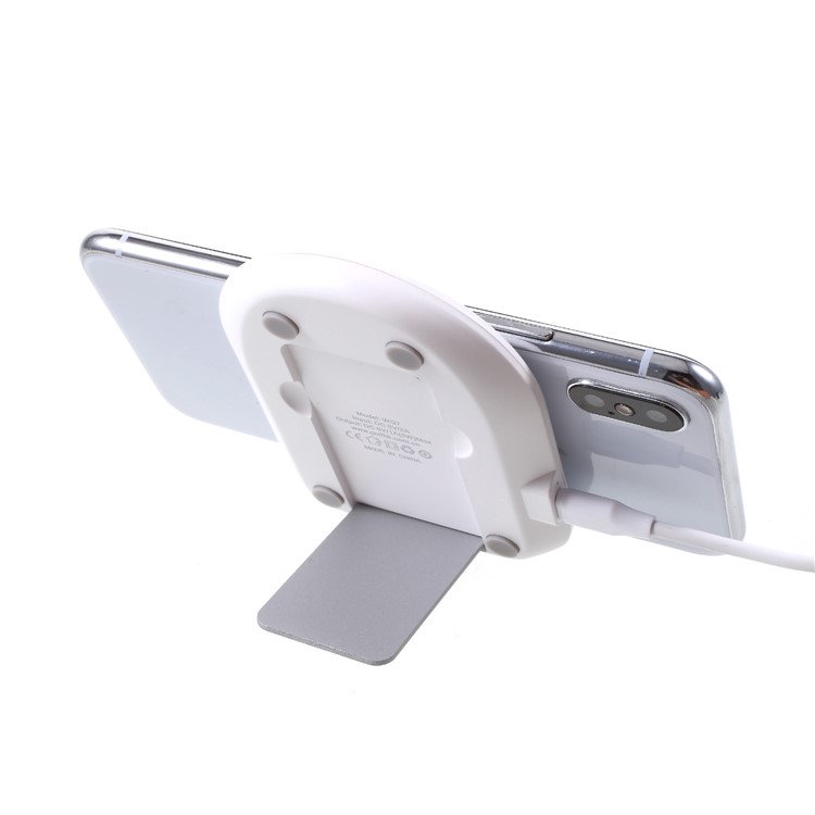GOLF WQ7 Single Coil 5W Qi Wireless Charger Holder for iPhone X/8/Galaxy S9/S8 Etc - White-6