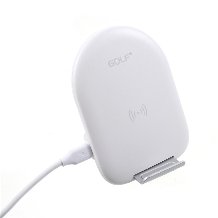 GOLF WQ7 Single Coil 5W Qi Wireless Charger Holder for iPhone X/8/Galaxy S9/S8 Etc - White-8