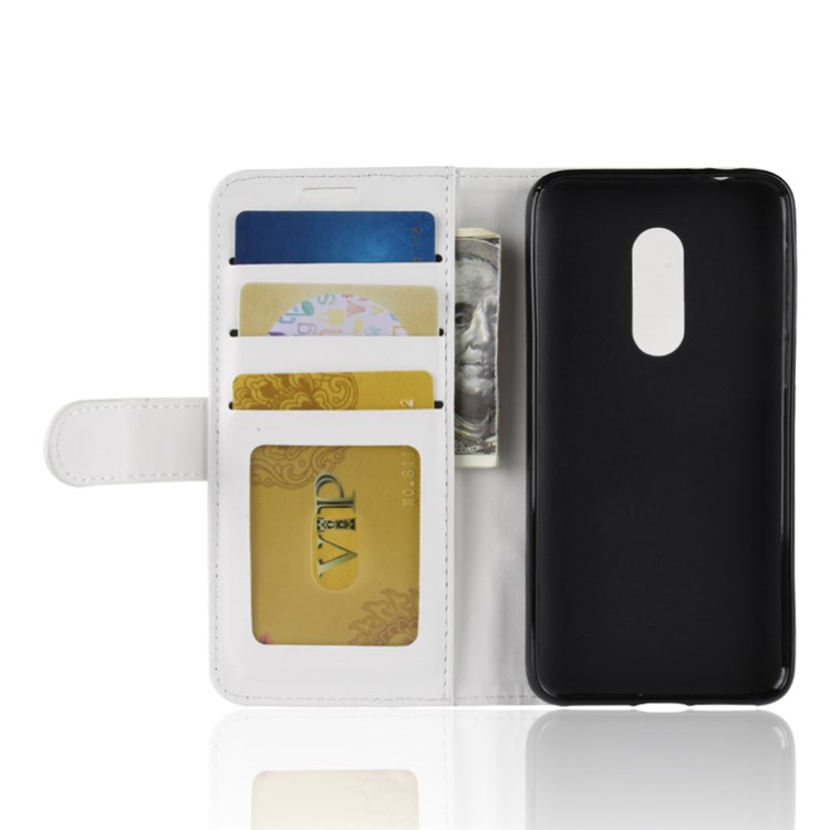 For Alcatel 3 Crazy Horse Stand Wallet Leather Flip Cover - White-4