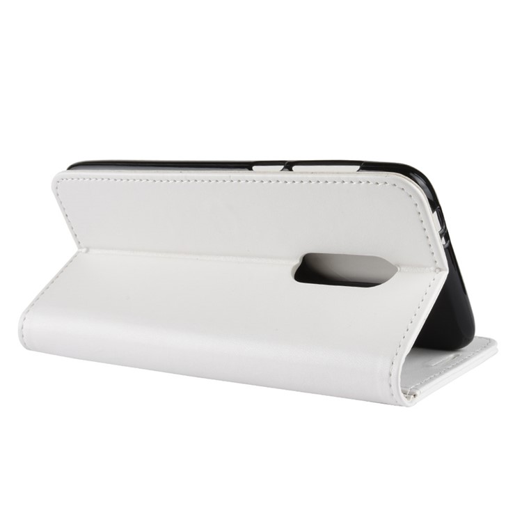 For Alcatel 3 Crazy Horse Stand Wallet Leather Flip Cover - White-6