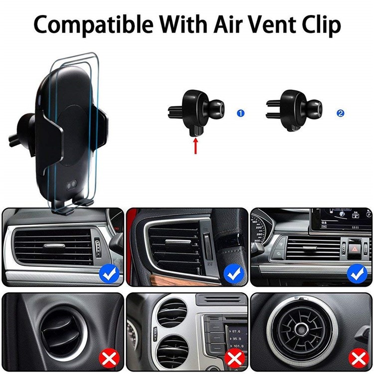 C10 Détecteur De Mouvement Infrarouge Voiture Air Évent Qi Chargeur Sans Fil Téléphone Titulaire-4