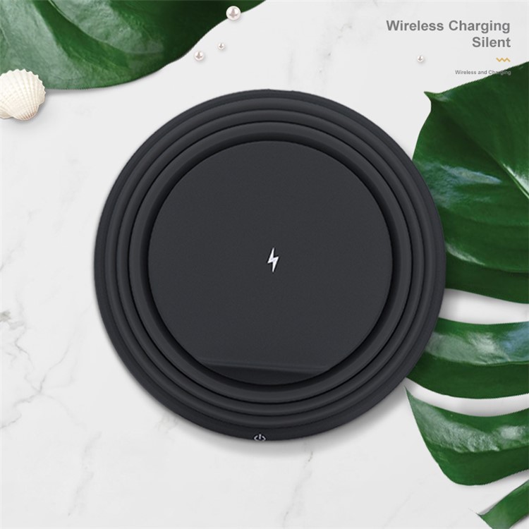 XOOMZ S18 5-color Night Light + Wireless Qi Charging Pad with Stand for iPhone X/8/8 Plus etc. - Black-2