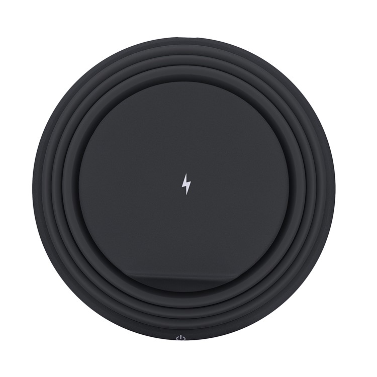 XOOMZ S18 5-color Night Light + Wireless Qi Charging Pad with Stand for iPhone X/8/8 Plus etc. - Black-3