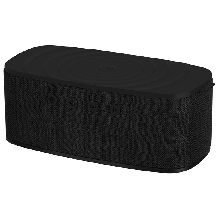 MOMAX Q.zonic Portable 2-in-1 Wireless Charger + Bluetooth 4.2 Speaker for Samsung iPhone - Black-5