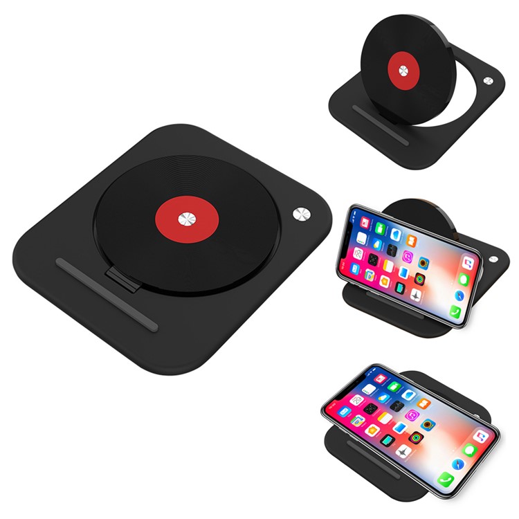 

V8 Age Qi Wireless Fast Charger with Stand for iPhone Samsung LG etc. - Red