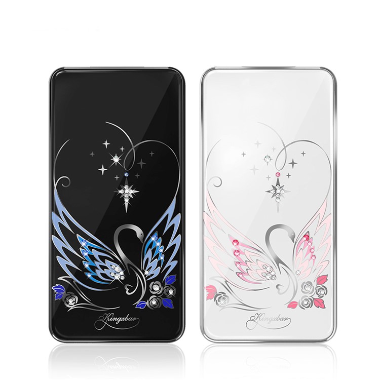 KINGXBAR Authorized Swarovski Crystal 5000mAh Wireless Charging Power Bank Qi Wireless Charger Battery Pack - Black-19
