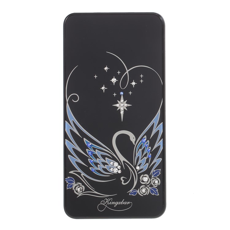 KINGXBAR Authorized Swarovski Crystal 5000mAh Wireless Charging Power Bank Qi Wireless Charger Battery Pack - Black-5