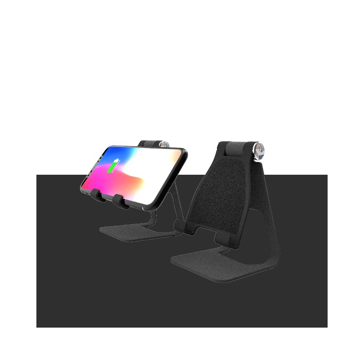 YOGEE YB006 5W/7.5W/10W Adjustable Aluminum Alloy Stand Qi Wireless Fast Charger for iPhone Samsung etc. - Black-2