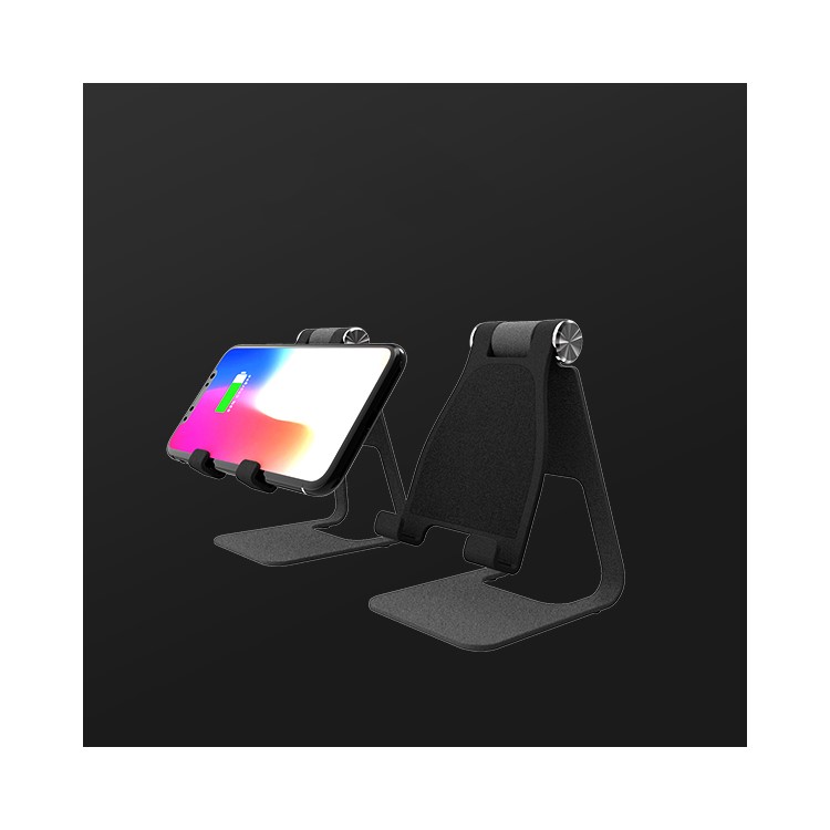 YOGEE YB006 5W/7.5W/10W Adjustable Aluminum Alloy Stand Qi Wireless Fast Charger for iPhone Samsung etc. - Black-6