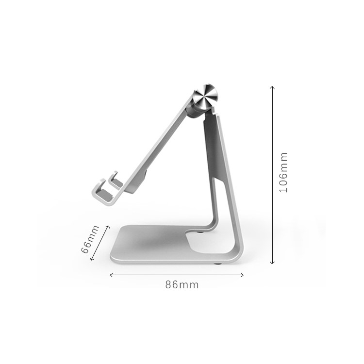 YOGEE YB006 2-in-1 Adjustable Aluminum Alloy Stand + 5W/7.5W/10W Qi Wireless Fast Charger for iPhone Samsung etc. - Silver-10