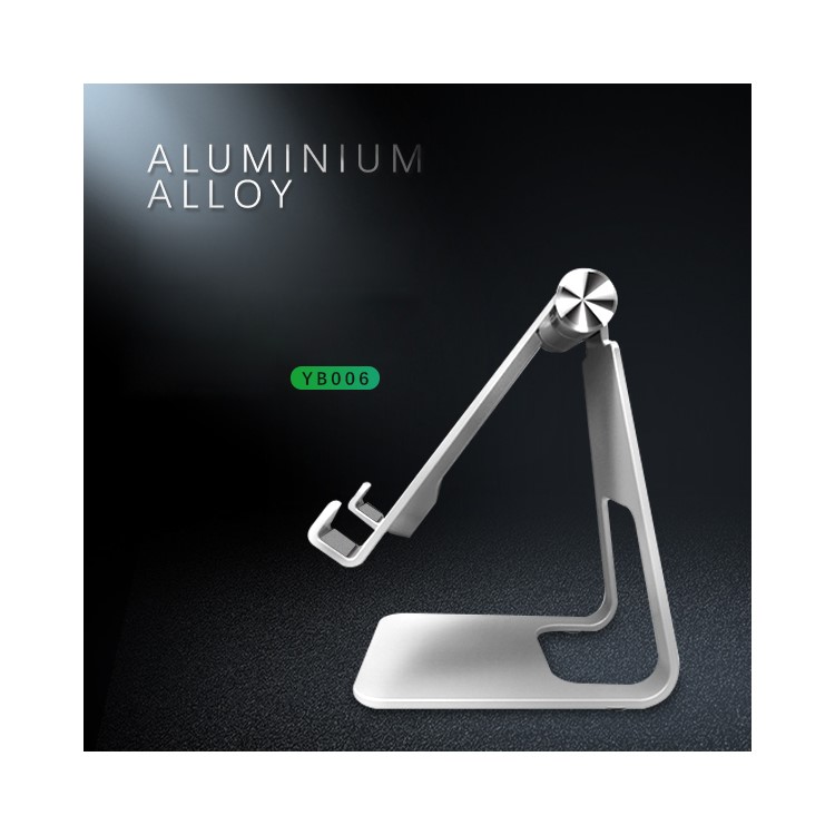 YOGEE YB006 2-in-1 Adjustable Aluminum Alloy Stand + 5W/7.5W/10W Qi Wireless Fast Charger for iPhone Samsung etc. - Silver-3