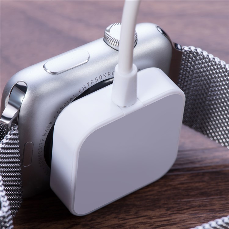 1m Data Sync USB Magnetic Charging Cable Cradle Dock for Apple Watch Series 3 / 2 / 1 - White-16