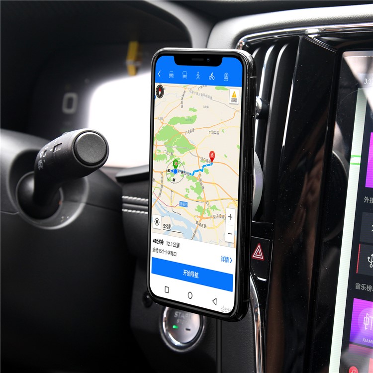 MOMAX Q.Mount 2 Magnetic Fast Wireless Charging Car Mount + Dual USB Port Car Charger Kit (Not Support FOD Function) - Silver-15
