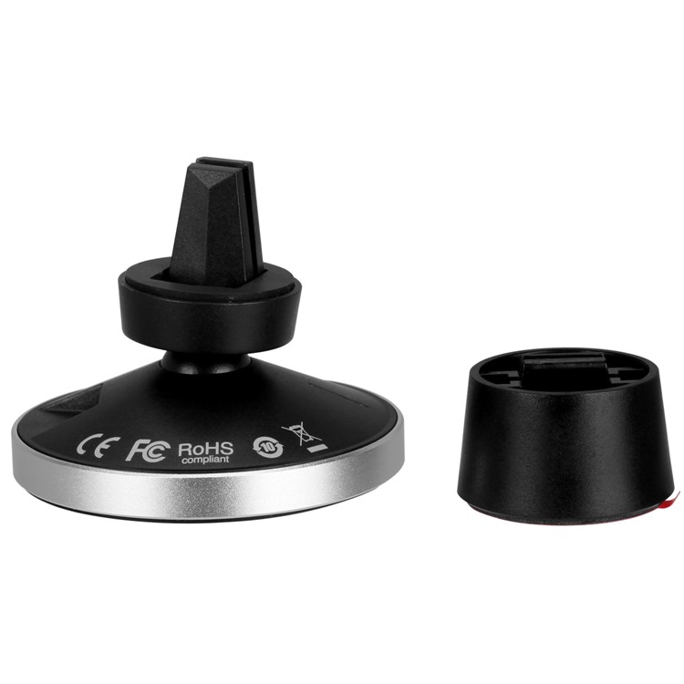 MOMAX Q.Mount 2 Magnetic Fast Wireless Charging Car Mount + Dual USB Port Car Charger Kit (Not Support FOD Function) - Silver-8