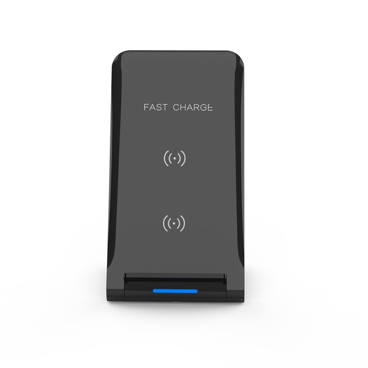 Foldable Qi Wireless Fast Charger 10W Charging Stand for iPhone Samsung etc. - Black-15