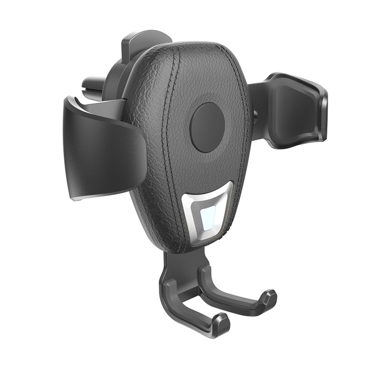Gravity Car Air Vent 7.5W Qi Wireless Charger Mount for iPhone X/8/8 Plus etc - Black-11