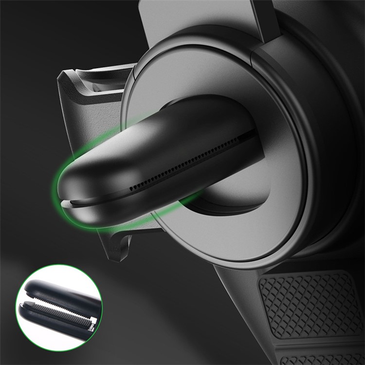 Gravity Car Air Vent 7.5W Qi Wireless Charger Mount for iPhone X/8/8 Plus etc - Black-8