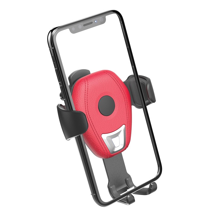 Gravity Car Air Vent 7.5W Qi Wireless Charger Holder for iPhone X/8/8 Plus etc - Red-3