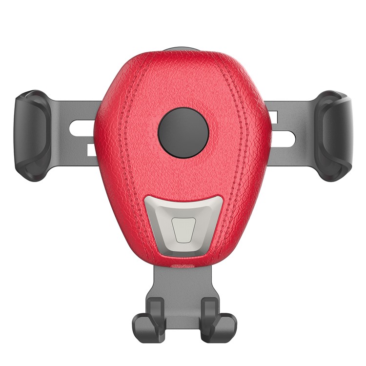 Gravity Car Air Vent 7.5W Qi Wireless Charger Holder for iPhone X/8/8 Plus etc - Red-4