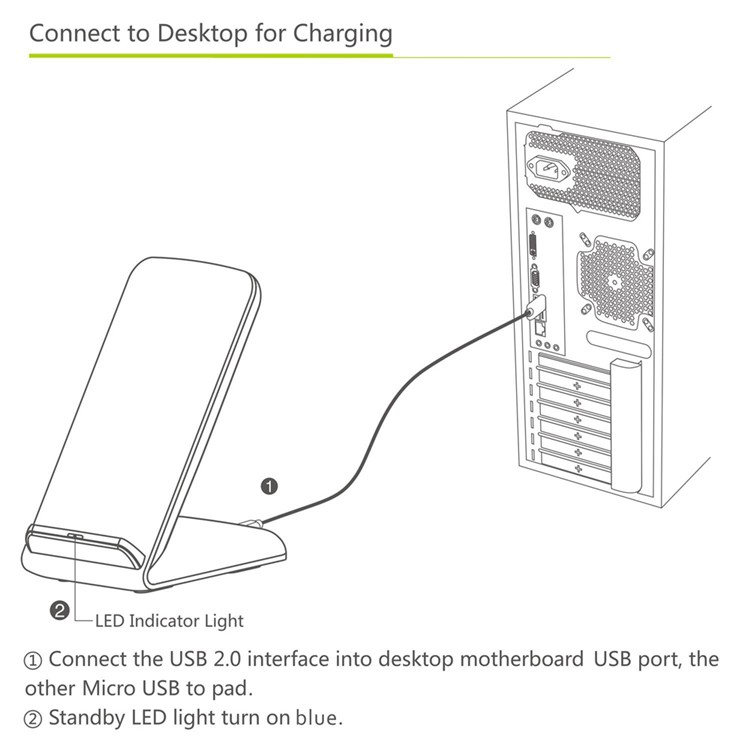 3-Coil Qi Wireless Charger Station Stand Dock for iPhone 8/8 Plus/Samsung iPhone LG-9