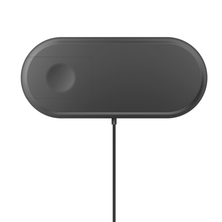 W22 2-in-1 Phone and Watch Wireless Charger Fast Wireless Charging Pad - Black-8