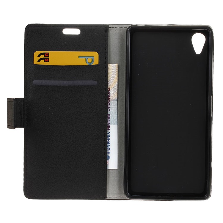 For Alcatel 1 Flip PU Leather Wallet Stand Protection Case - Black-3