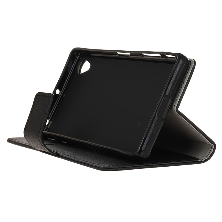 For Alcatel 1 Flip PU Leather Wallet Stand Protection Case - Black-5