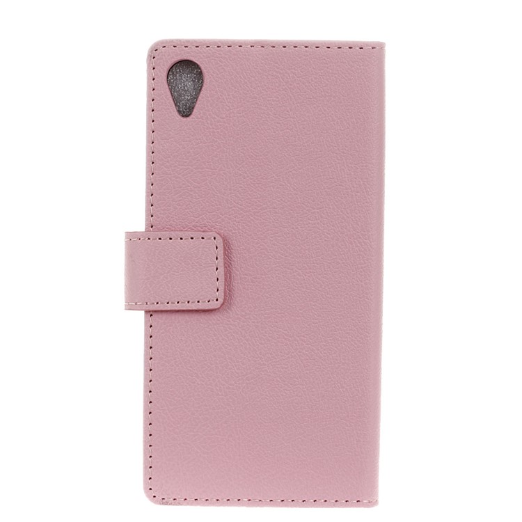 For Alcatel 1 Protective PU Leather Wallet Phone Case with Stand - Pink-2