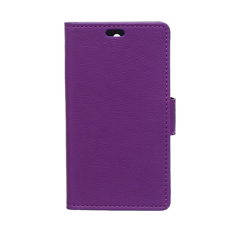For Alcatel 1 Flip PU Leather Wallet Stand Case Cover - Purple-1