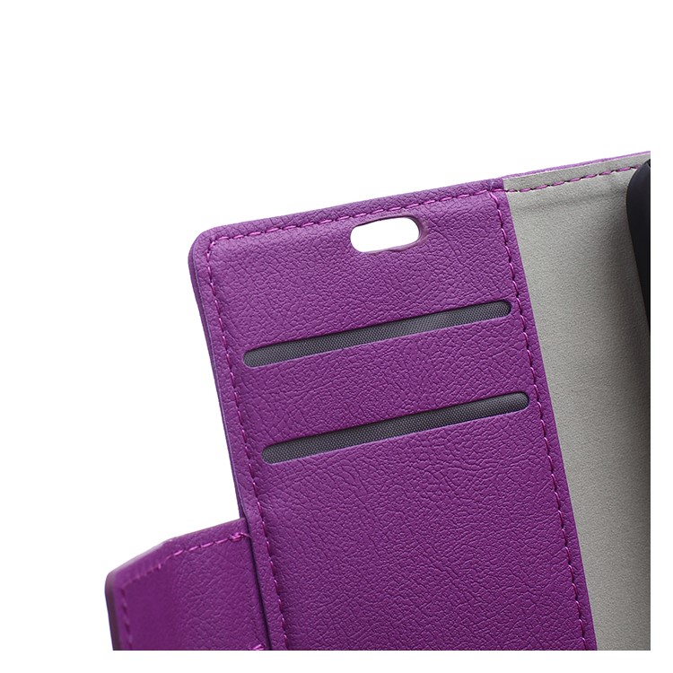 For Alcatel 1 Flip PU Leather Wallet Stand Case Cover - Purple-4
