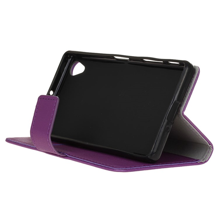 For Alcatel 1 Flip PU Leather Wallet Stand Case Cover - Purple-5