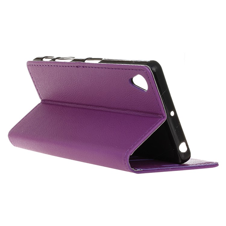For Alcatel 1 Flip PU Leather Wallet Stand Case Cover - Purple-6