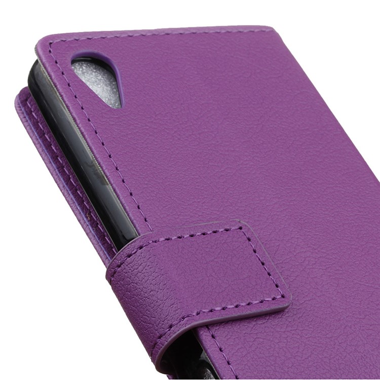 For Alcatel 1 Flip PU Leather Wallet Stand Case Cover - Purple-7