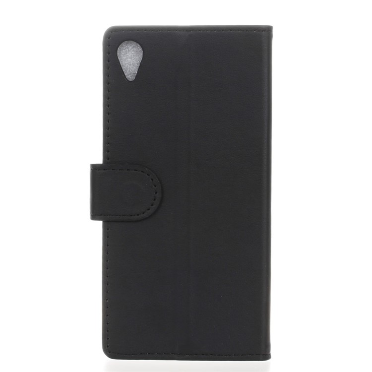 Wallet Stand Protective PU Leather Phone Case for Alcatel 1 - Black-2