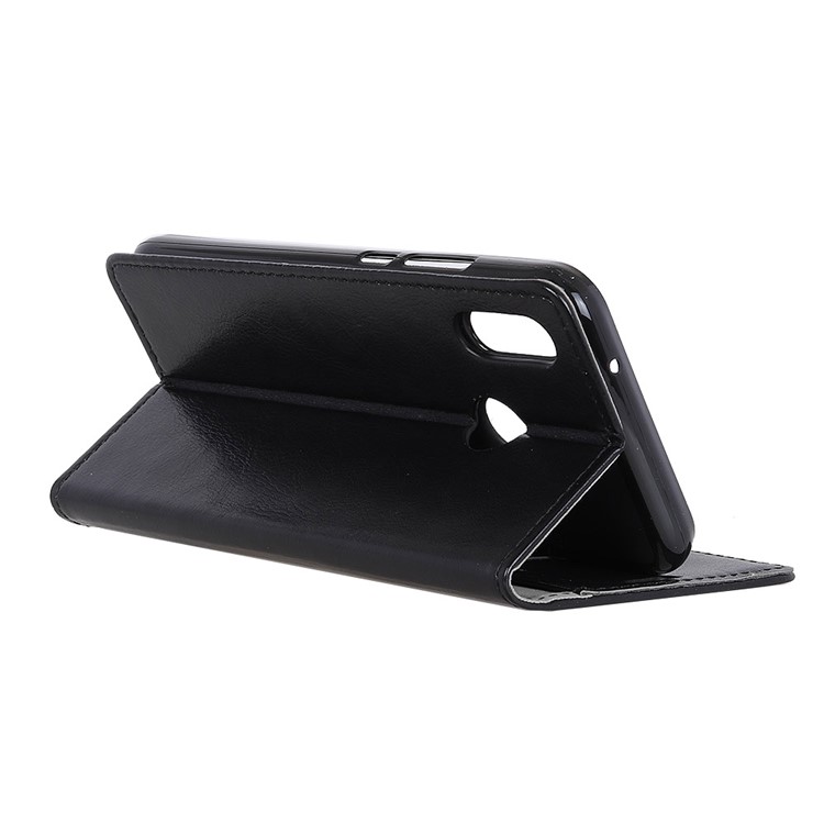 For Alcatel 5v Crazy Horse Texture Wallet Stand Leather Cell Phone Case - Black-5