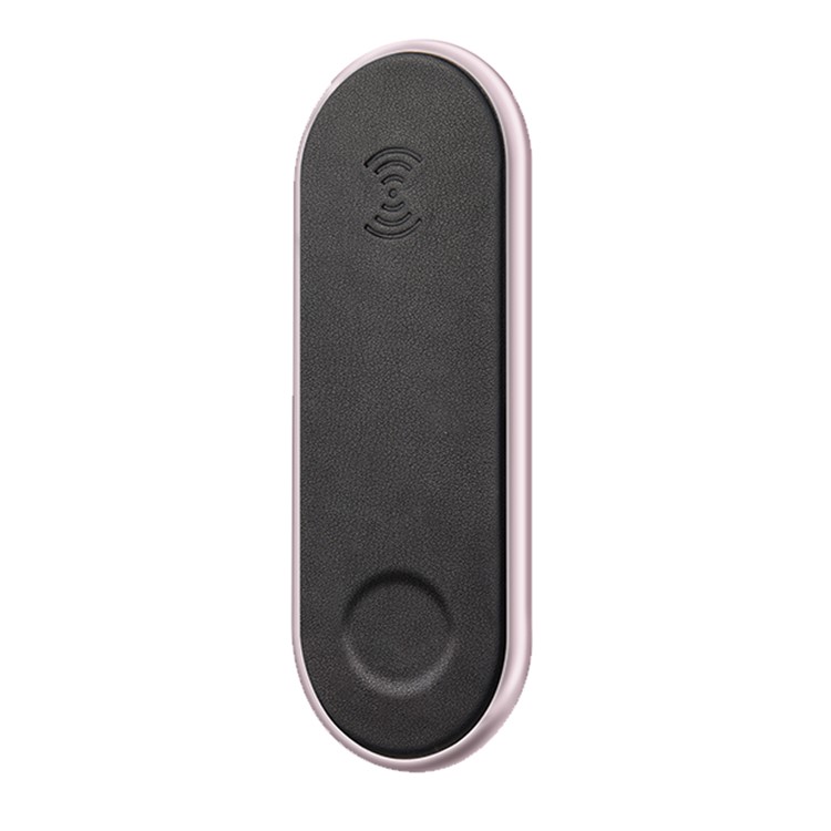 

WIWU 2-in-1 Dual Wireless Fast Charger Pad Desktop Charging Station for iPhone Samsung iWatch - Black / Rose Gold