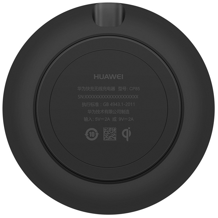 HUAWEI CP85 Fast Wireless Charger Wireless Charging Pad 9V/2A 10W for Huawei Mate RS Porsche Design - US Plug / Black-5