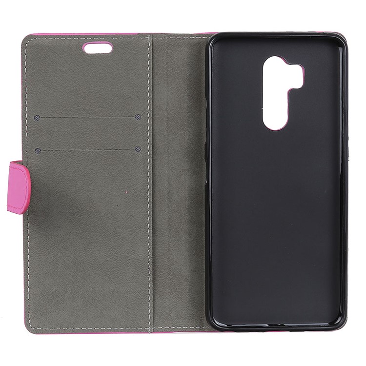 Wallet Leather Stand Shell Case for Alcatel 7 - Rose-4