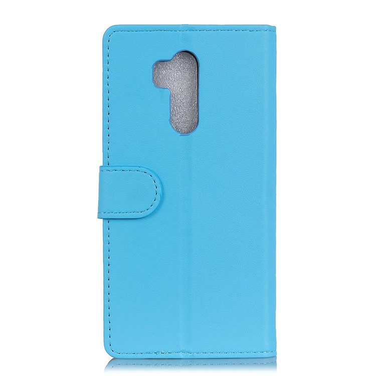 Leather Stand Case with Card Slots for Alcatel 7 - Blue-3