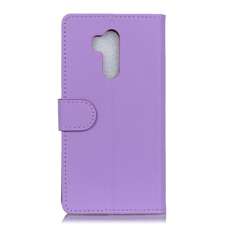 Leather Stand Cover with Card Slots for Alcatel 7 - Purple-3