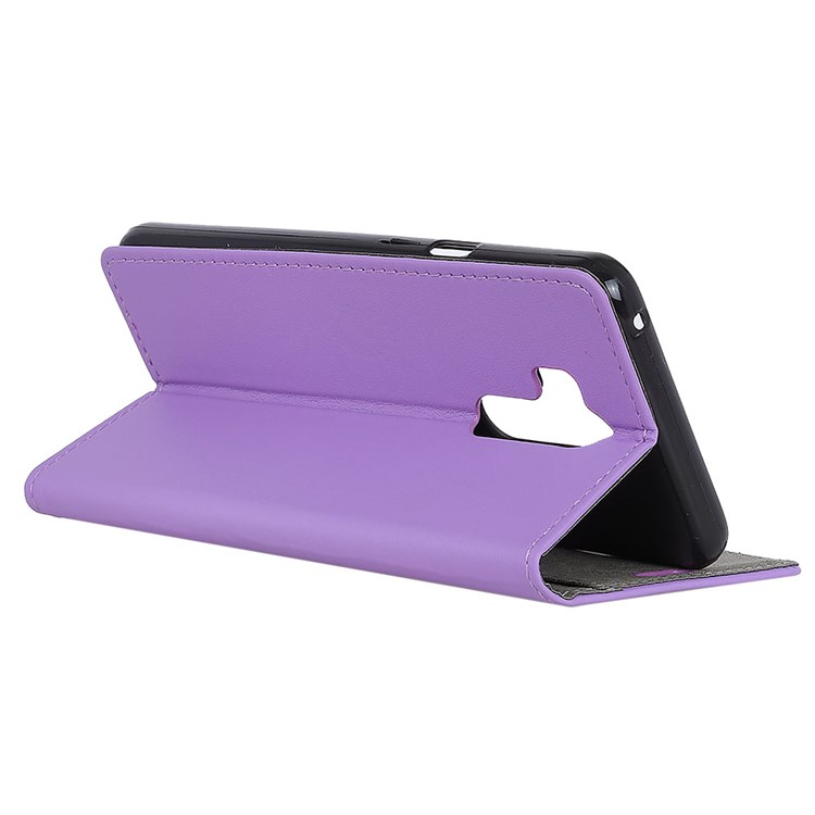 Leather Stand Cover with Card Slots for Alcatel 7 - Purple-5