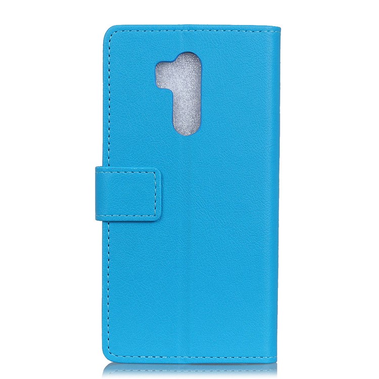 Wallet Stand PU Leather Protective Cell Phone Cover for Alcatel 7 - Blue-3