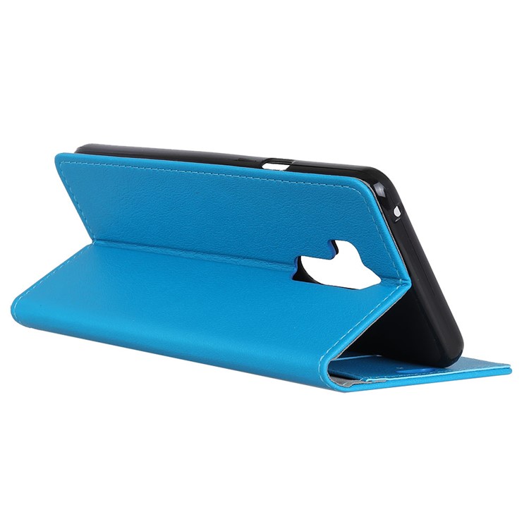Wallet Stand PU Leather Protective Cell Phone Cover for Alcatel 7 - Blue-5